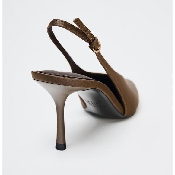 ZARA Brown Pointed Toe Heels NWT - Picture 15 of 16